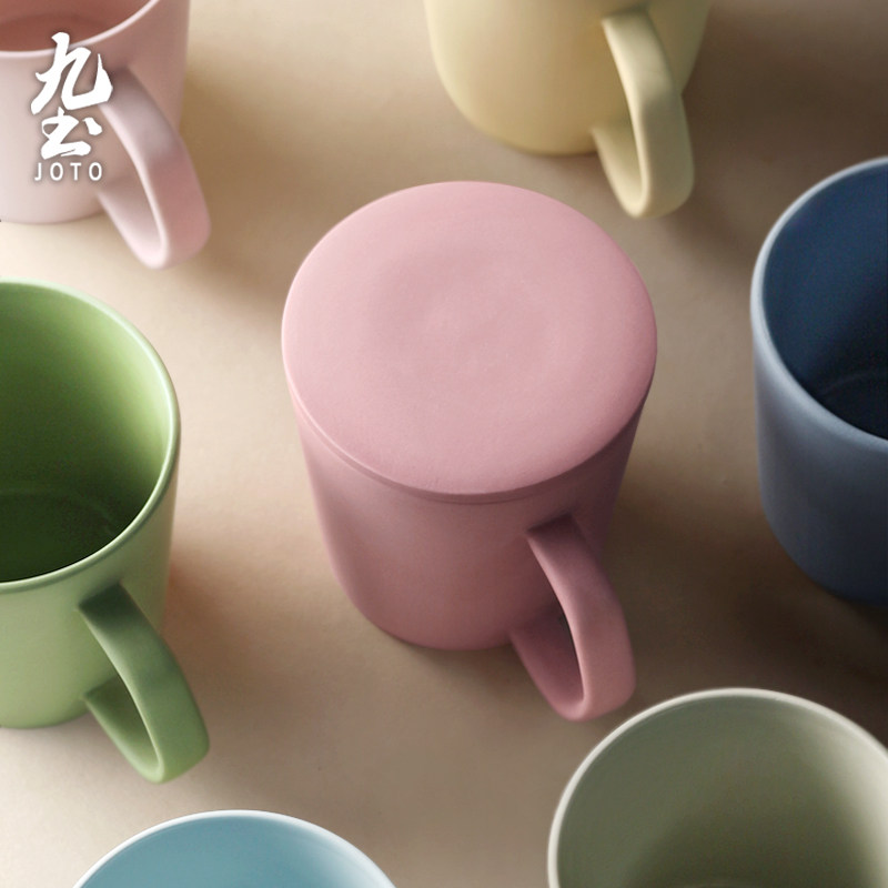 九土日式马卡龙色系马克杯咖啡杯陶瓷马克杯水杯子情侣对杯可定制,淘宝优惠券,粉丝福利购,淘宝优惠卷