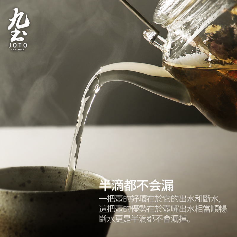 九土煮茶玻璃壶锤纹带过滤电陶炉用泡茶壶功夫茶具耐热烧水提梁壶 - 图2