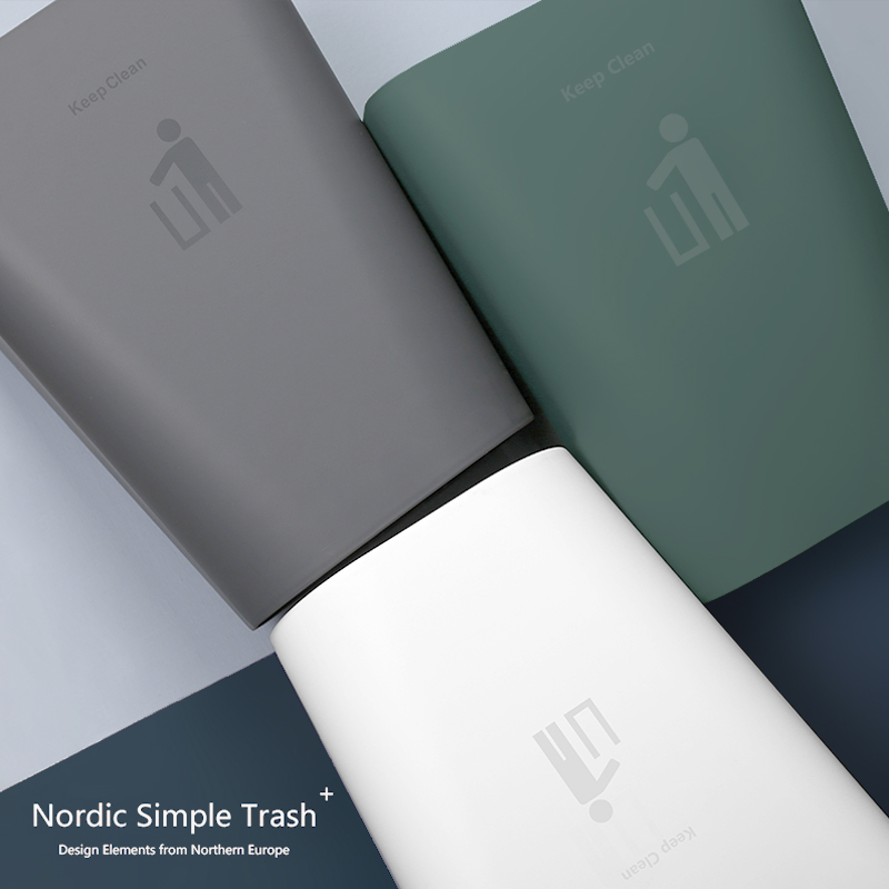北欧垃圾桶家用2022新款创意厨房卧室卫生间厕所办公室卫生桶纸篓 - 图3