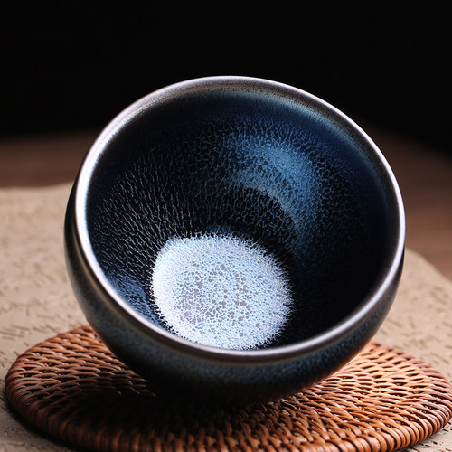 大师吴继旺蓝麒麟建盏主人杯品茗杯茶盏纯全手工高端茶杯茶器茶具 - 图0