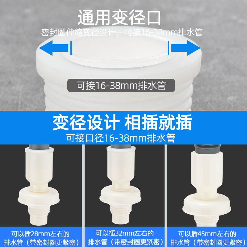 洗衣机排水管防臭三通面盆下水管地漏专用接头PVC管y型分叉三头通