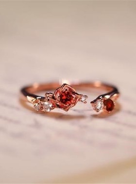 李泽言同款戒指925银生日主题