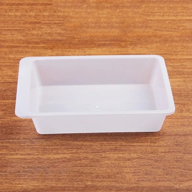 无盖白色长方形塑料盒子厨房冷柜麻辣烫火腿肠专用盒保鲜盒展示盒 - 图2