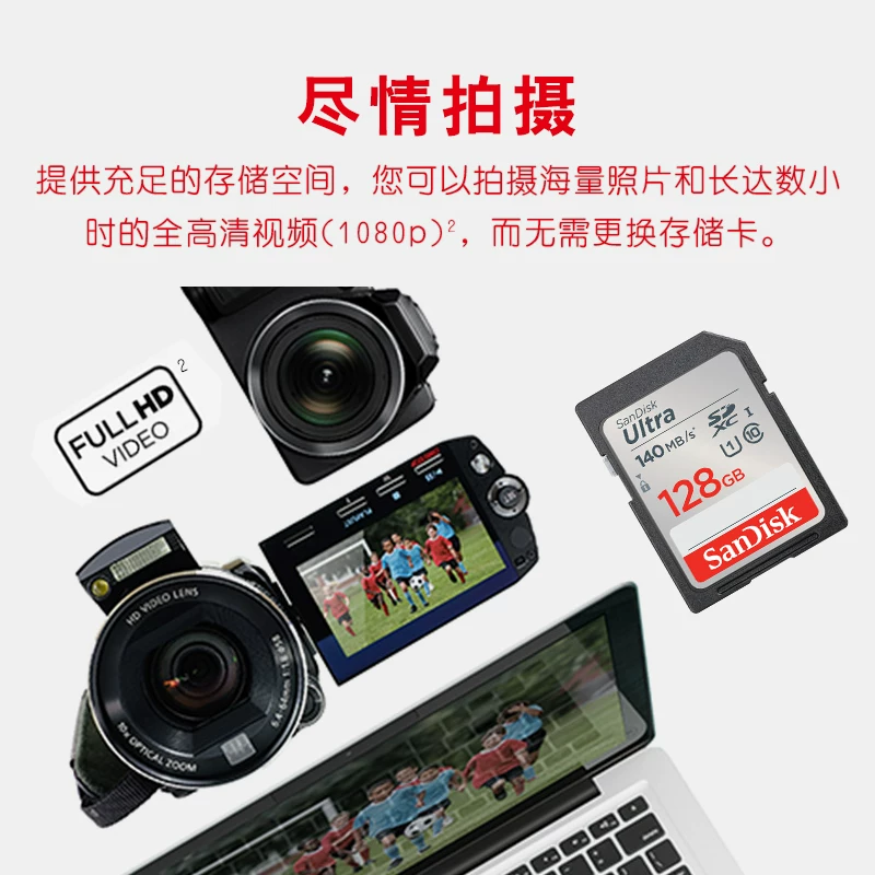 Sandisk, Canon, Nikon, высокая скорость камера, хранение, 128G
