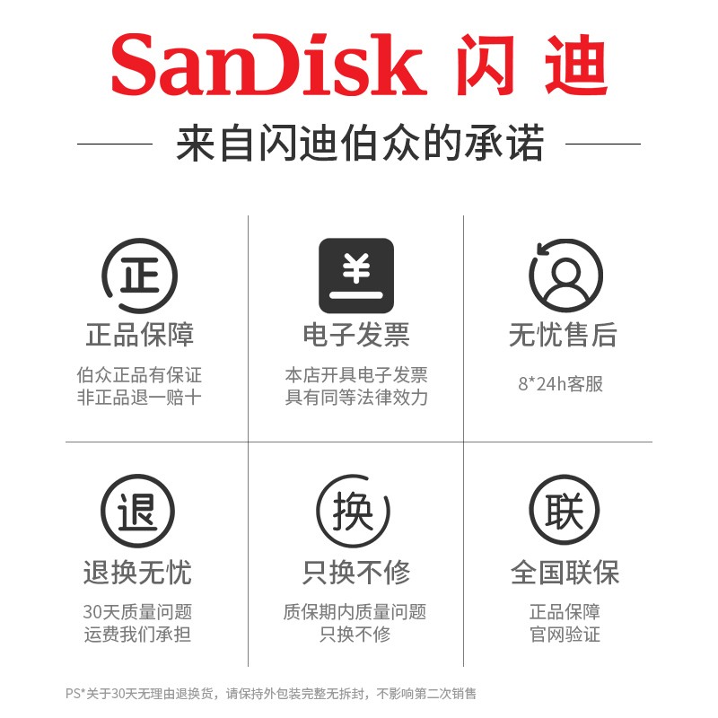 sandisk闪迪sd卡C10高速存储卡相机内存卡单反闪存卡摄像机储存卡 - 图3