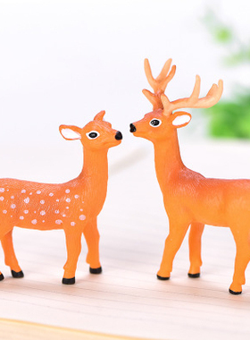 可爱风卡通动物小鹿塑料工艺品