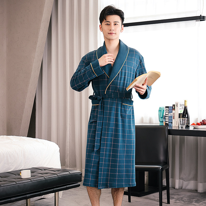 纯棉四季款高档日式吸水和服睡袍 迅尔美睡袍/浴袍