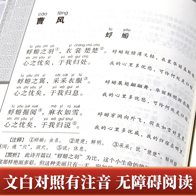 诗经楚辞全集注音完整版 原文译文注释注析评析 诗经风雅颂全集原著无删减 楚辞全集离骚诗经楚辞取名中国古诗词诗歌书籍经典 - 图1