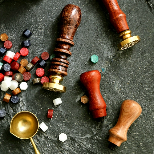 Печать, деревянная ретро ручка, европейский стиль