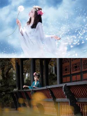 Cosplay后期修图cos精修特效抠图换背景合成排版jk漫展照片p图 虎窝淘