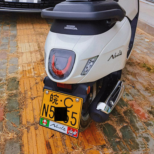 适用本田ns125la牌照框改装摩托车后牌照架 vespa150维斯帕车牌架-图0