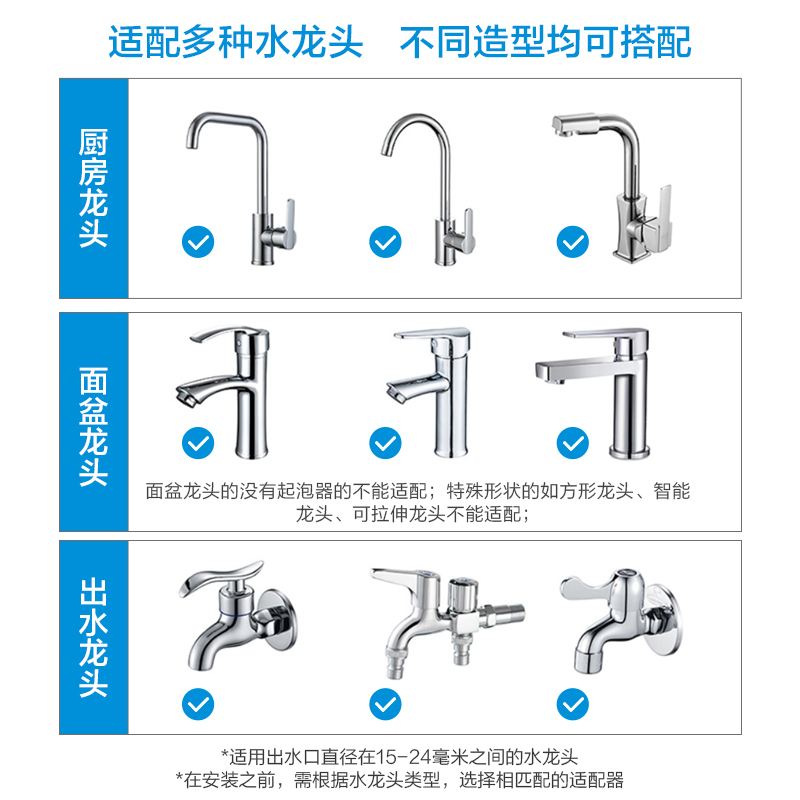 飞利浦净水水龙头便携净水器家用超滤直饮自来水前置过滤器3611 - 图3