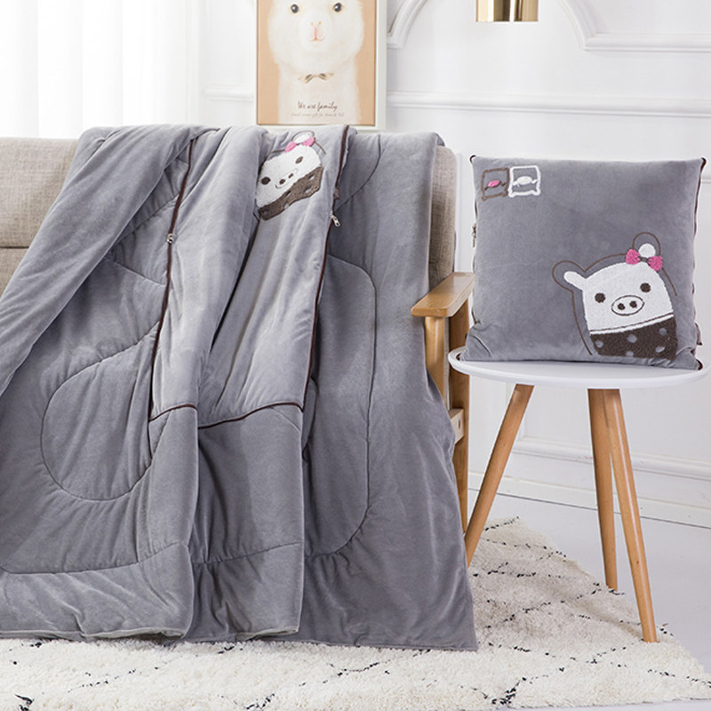 抱枕被子两用毯小枕头珊瑚绒车上汽车二合一高档车载车内折叠四季,淘宝优惠券,粉丝福利购,淘宝优惠卷