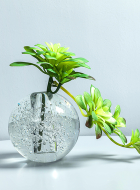气泡光球水晶餐桌小清新风花瓶