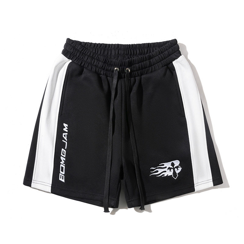 美式高街撞色运动短裤男夏季潮牌嘻哈宽松休闲篮球四分裤情侣款裤,淘宝优惠券,粉丝福利购,淘宝优惠卷