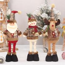 Factory Christmas Decorations Accessories retractable legs Santa Claus snowman Elk Paparazzi Doll Presents