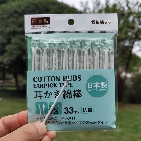 Импортные ушные ватные палочки для удобства упакованы в индивидуальную упаковку.