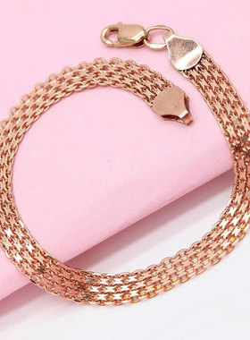 俄罗斯蕾丝链手链大方镀玫瑰金手饰时尚简约欧美高级感