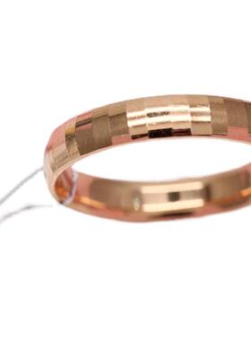 俄罗斯闪亮菱格戒指奢华百搭精致镀玫瑰金活口指环女饰品