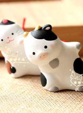 少女心日本书桌陶瓷车内小摆件