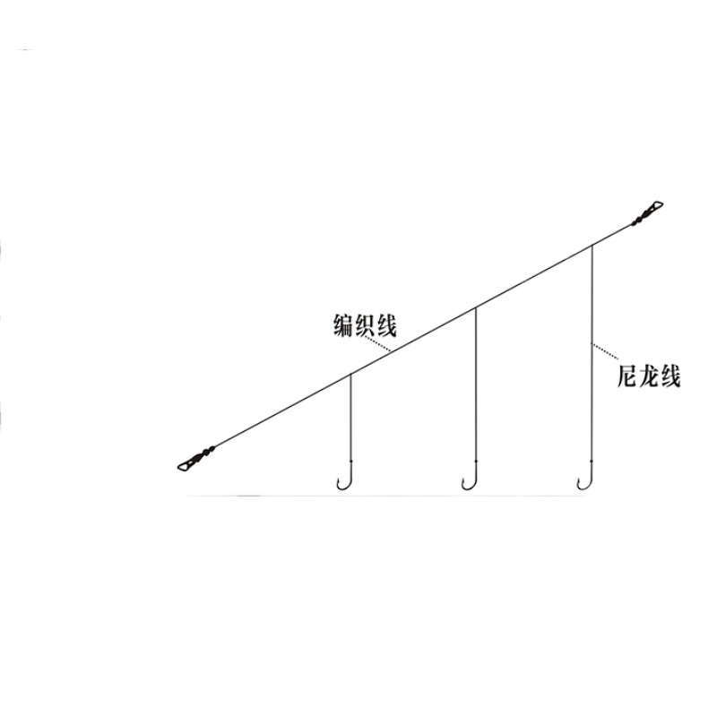 串钩防缠绕海钓鲫鱼钓组抛竿筏竿翘嘴鱼钩黄颡鱼黄辣丁鱼线组-图0