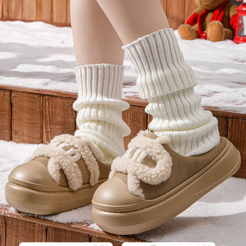 防滑棉拖鞋女士2025新款冬天拖鞋毛绒魔术贴外穿静音厚底保暖棉鞋,淘宝优惠券,粉丝福利购,淘宝优惠卷