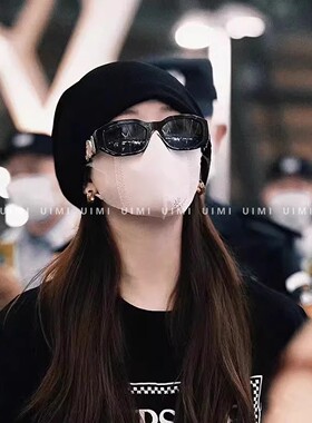 新品一眼沦陷的复古奢华！赵露思同款个性多边形太阳眼镜女