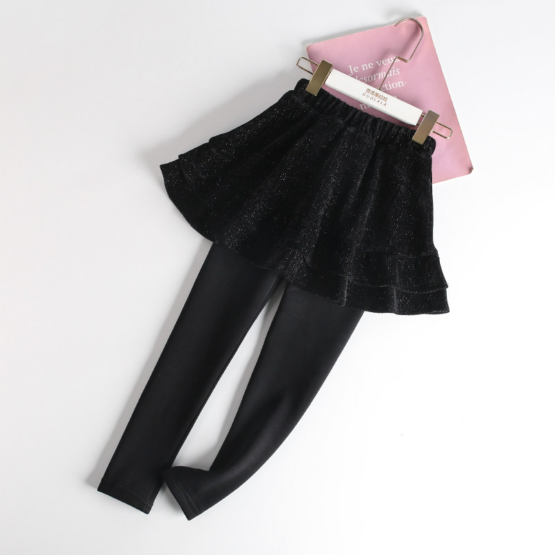 冬款外穿打底裤女童裙裤中大童女宝宝一体加绒加厚假两件棉裤裙子,淘宝优惠券,粉丝福利购,淘宝优惠卷