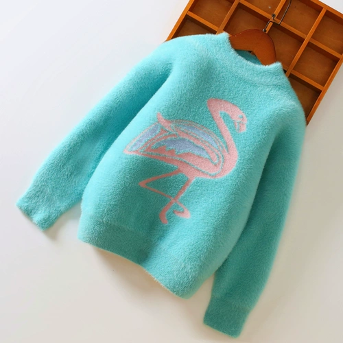 Бархатный свитер, демисезонный детский утепленный приятный телу пуховик, в западном стиле, детская одежда