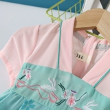 Летнее ханьфу, платье для принцессы, детская шифоновая юбка, коллекция 2021, в западном стиле, китайский стиль