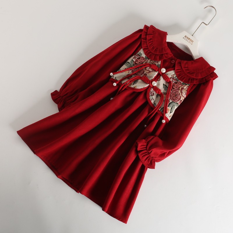 新中式红色女童加绒连衣裙2026马年衣服中国风公主儿童过年服裙子,淘宝优惠券,粉丝福利购,淘宝优惠卷