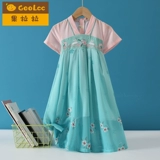 Летнее ханьфу, платье для принцессы, детская шифоновая юбка, коллекция 2021, в западном стиле, китайский стиль