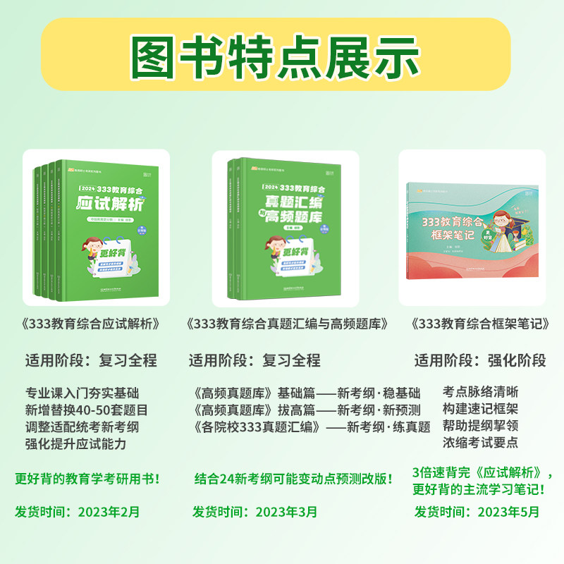 品牌直营】2024考研凯程333教育综合应试解析+应试题库与真题汇编+框架笔记徐影333教育学专硕 2023历年真题搭333考研教材_虎窝淘