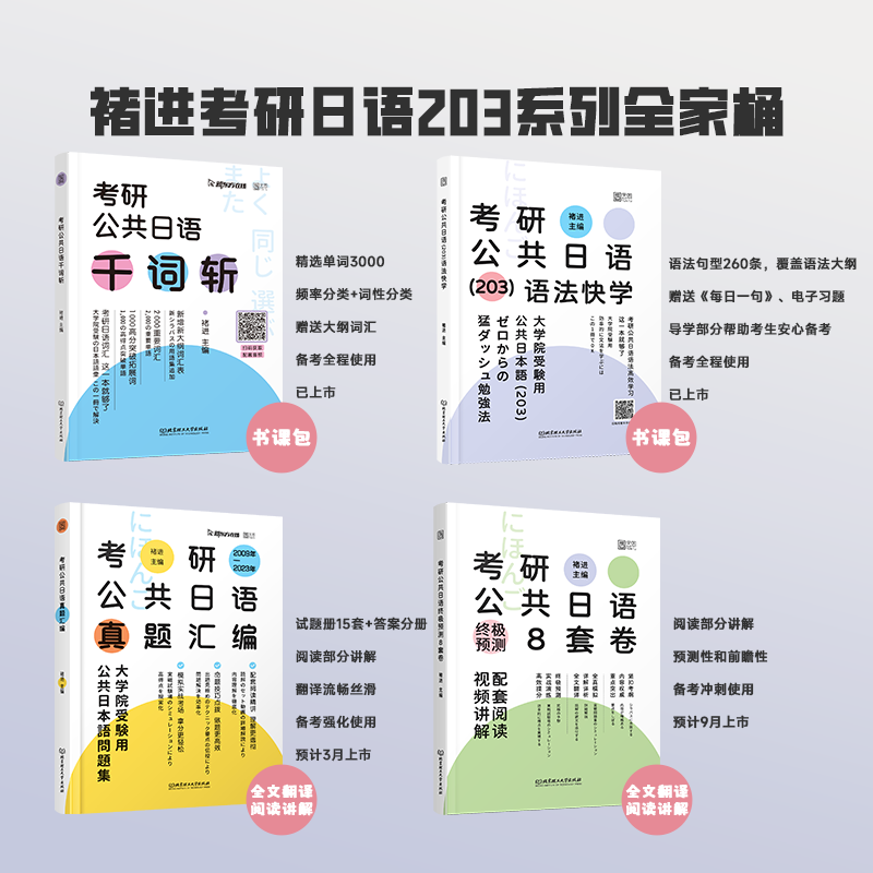 现货先发】2025褚进考研日语全家桶语法快学+千词斩+真题汇编+预测8套卷考研公共日语203词汇语法历年真题终极预测从零快学新东方 - 图0