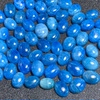 New low-level natural blue phosphorescent oval ring surface bare stone egg surface DIY jewelry accessories inlaid ring earrings