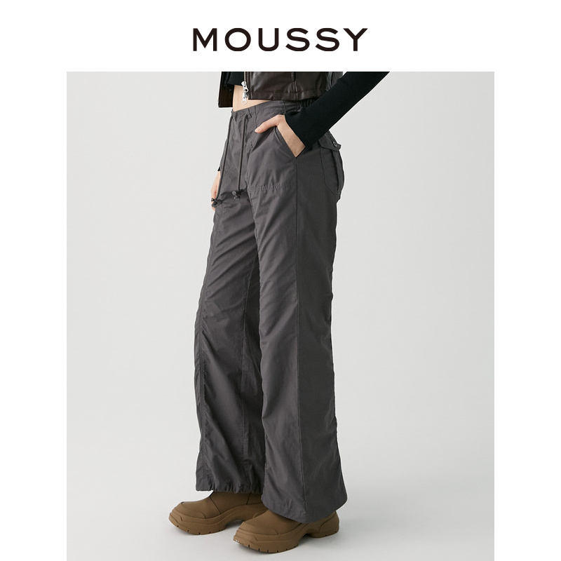 MOUSSY 夏季新品不简单工装风粉色抽绳休闲裤028GAZ30-6000 - 图1