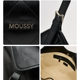 MOUSSY 2026 Summer New Commuting Style Contrast Color Metal Small Label Leather Tote Bag 028JSA56-1021