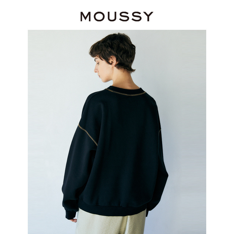 爆款回归 MOUSSY 复古字母刺绣套头卫衣010GAQ90-5800 - 图2