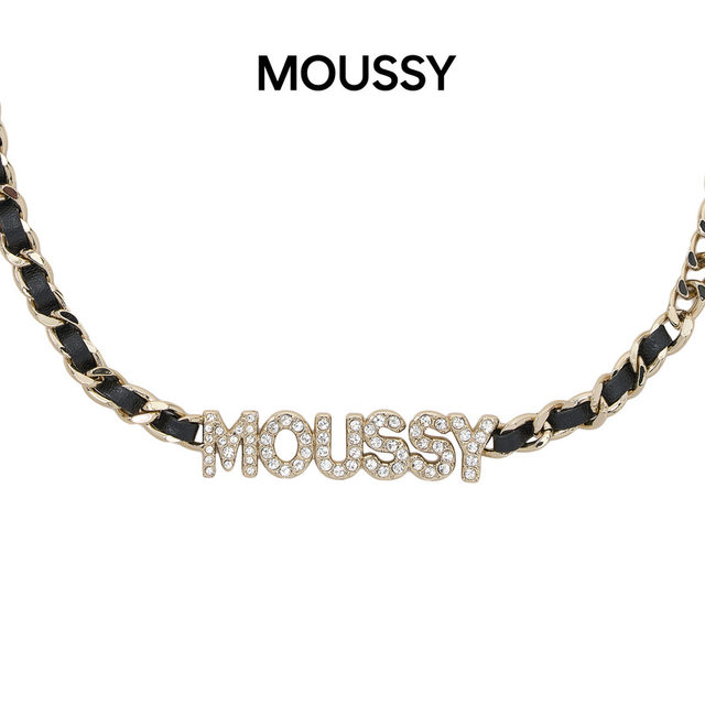 MOUSSY 2026 Spring New Arrival Letter Versatile Temperament Clavicle Necklace Accessories Women 028JSA50-1013