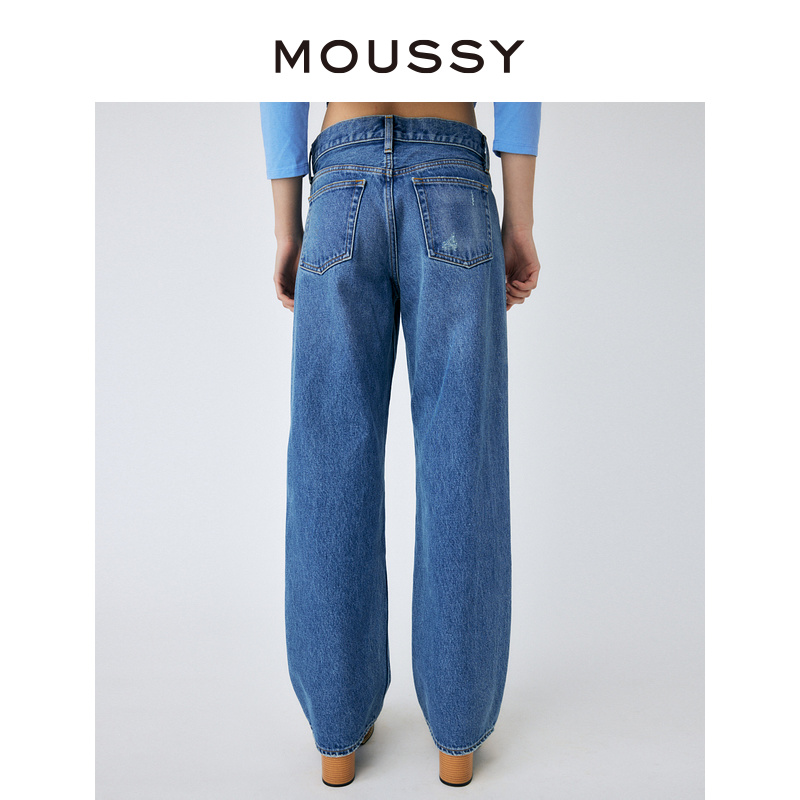 【明星同款】MOUSSY 夏季新品低腰直筒牛仔裤010GSA11-0130 - 图2