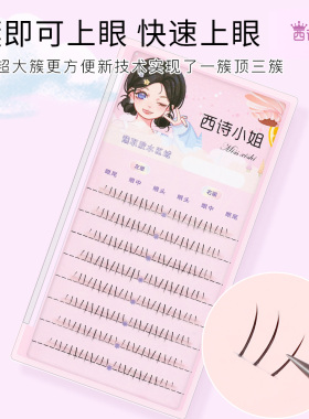 新手假睫毛双尖自然仿真透明梗
