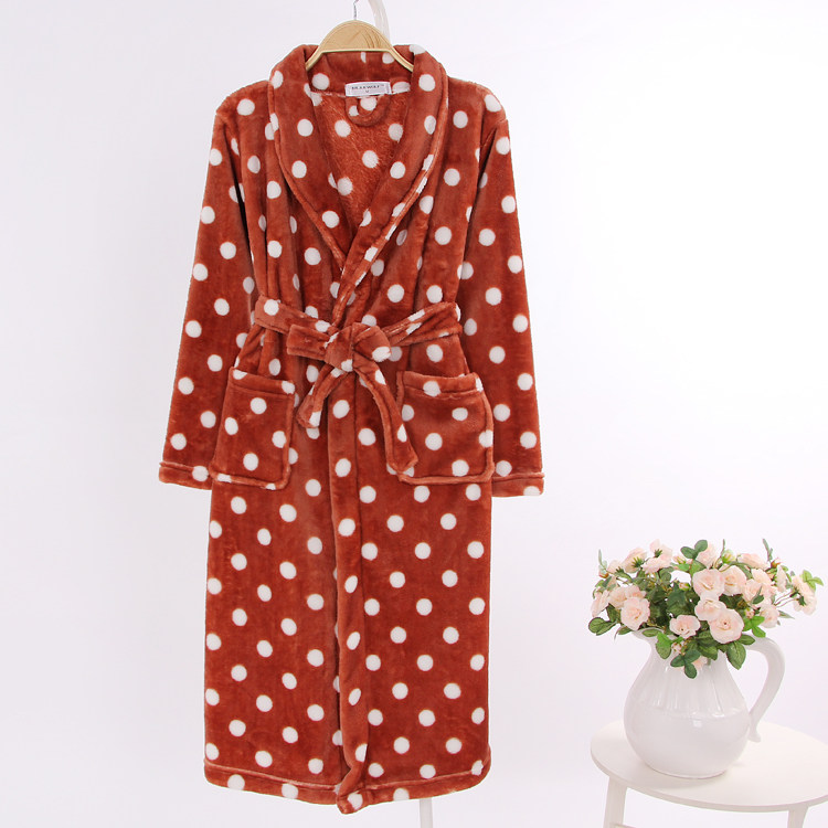 长袖长款睡袍男女秋冬季加厚法兰绒浴袍保暖宽松双面绒睡衣情侣,淘宝优惠券,粉丝福利购,淘宝优惠卷