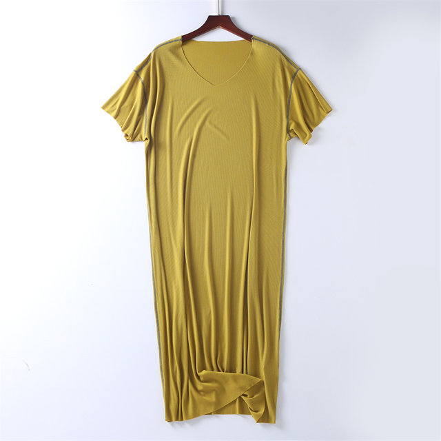 ຊຸດນອນຍາວແບບ Modal ວ່າງ-fitting ສໍາລັບຄູ່ຜົວເມຍຢູ່ເຮືອນ