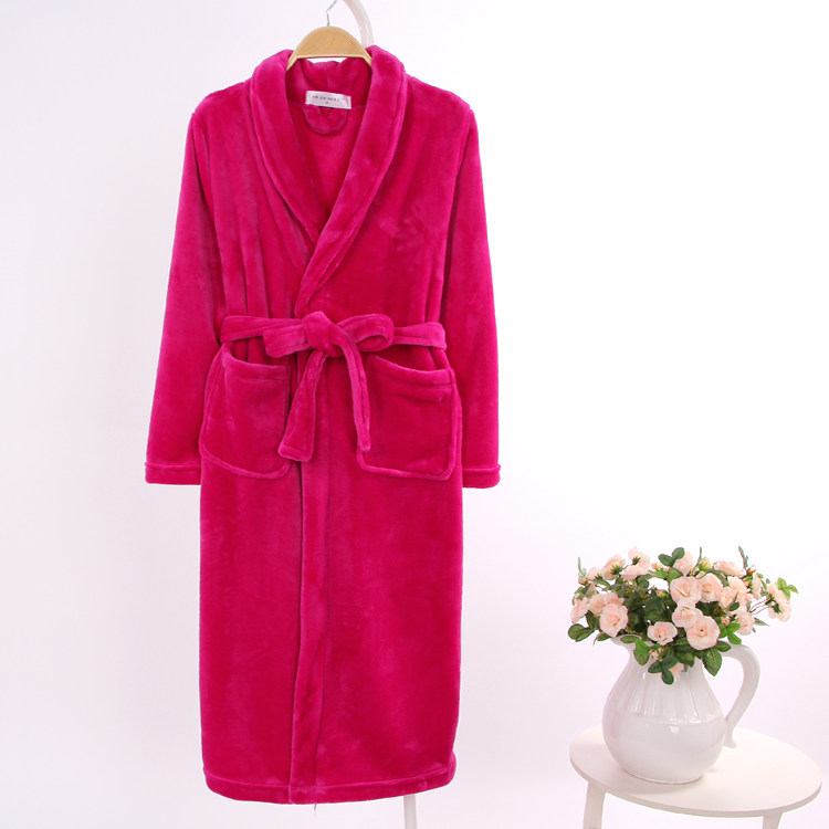 长袖长款睡袍男女秋冬季加厚法兰绒浴袍保暖宽松双面绒睡衣情侣,淘宝优惠券,粉丝福利购,淘宝优惠卷