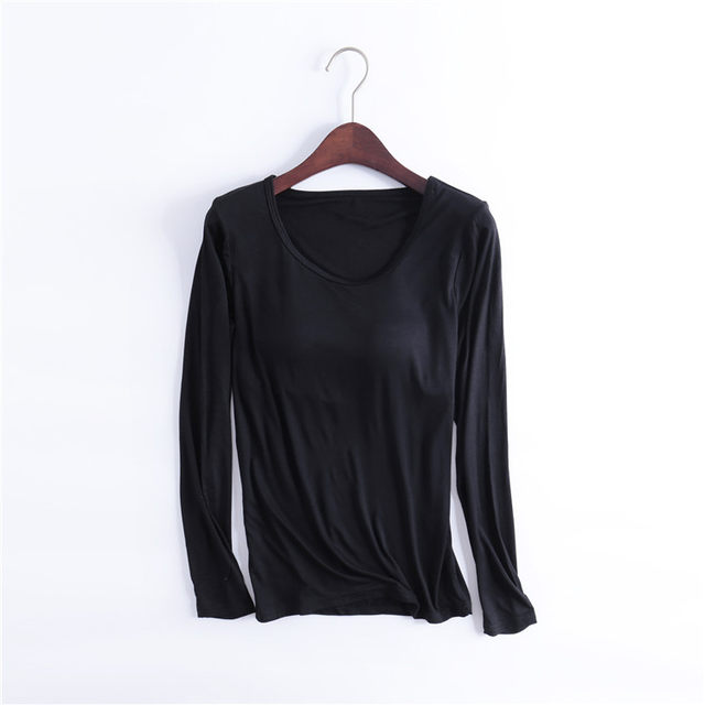 Modal round neck long sleeve t-shirt pajamas underwear Modal round neck long sleeve t-shirt pajamas underwear