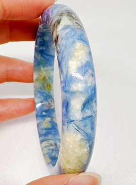 把地球和星空戴在手上龙鳞蓝晶手镯一物一拍所见即所得58圈口