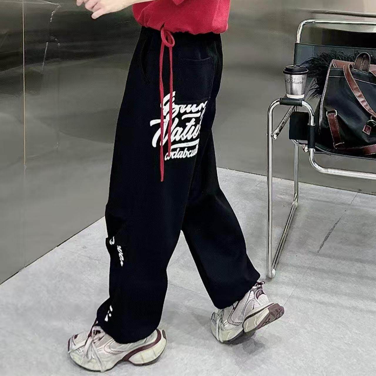 H990广场曳步舞裤秋冬季工装裤舞爵士舞运动宽松休闲加厚裤子团服