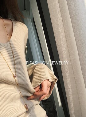 复古金色长款项链