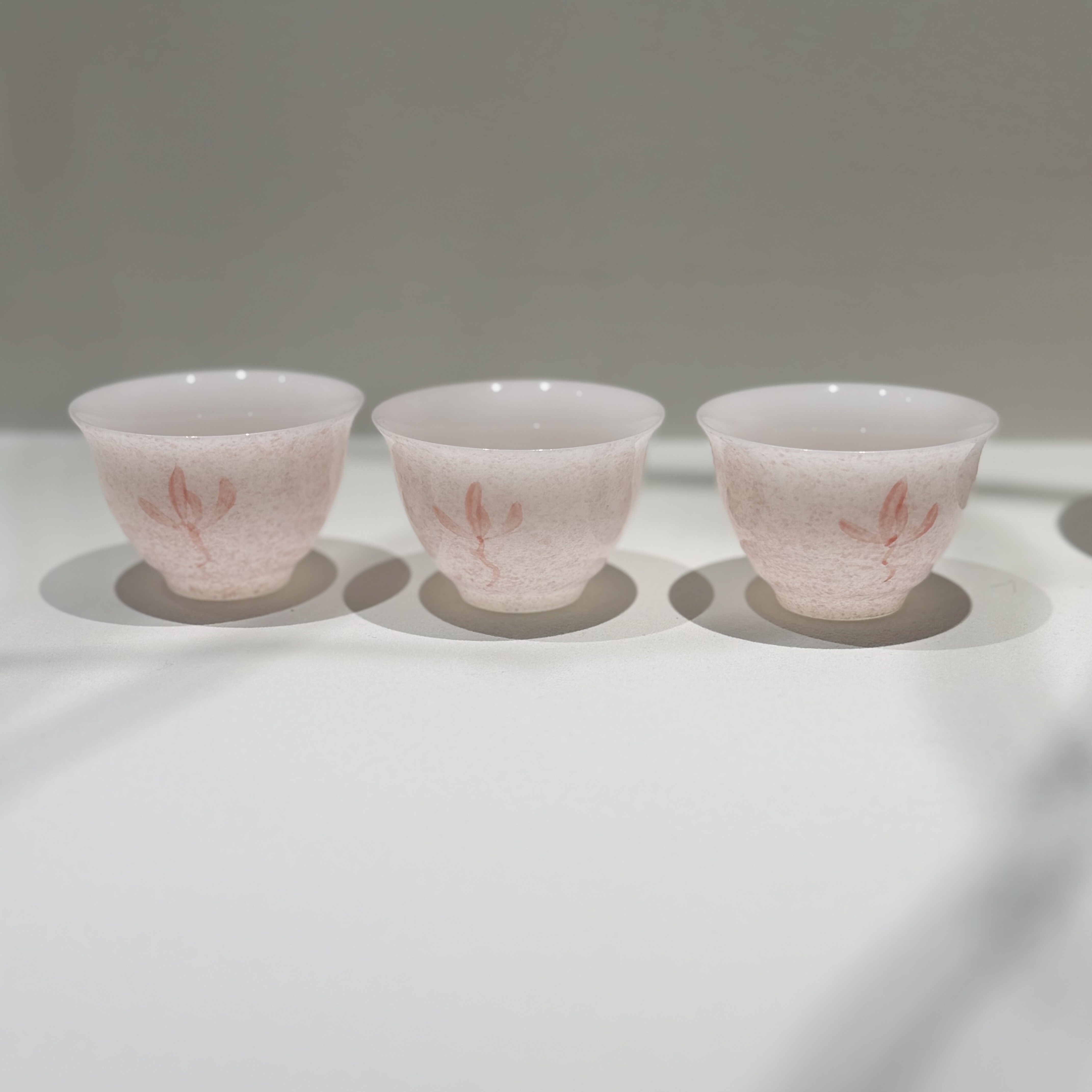 璞玉粉兰花盖碗茶杯套装冰种陶瓷三才碗白瓷泡茶碗不烫手功夫茶具,淘宝优惠券,粉丝福利购,淘宝优惠卷