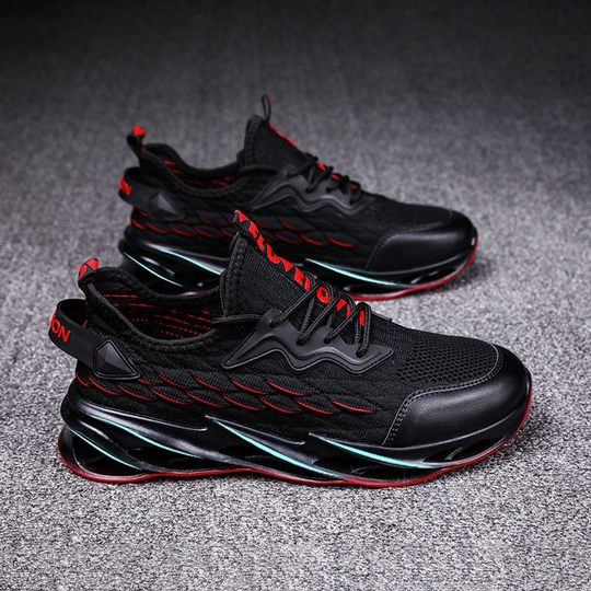 Blade Men's Shoes Winter Breathable 2025 New Feiwei Sports Running Casual Mesh Shoes Black Mesh Coconut Trendy Shoes